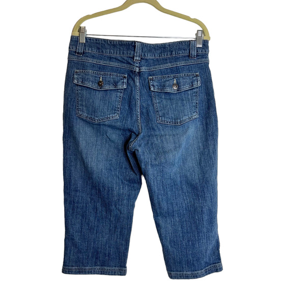 Lee Just Below the Waist Womens Denim Pedal Pushers Size 14M Blue Medium Wash - Picture 3 of 7